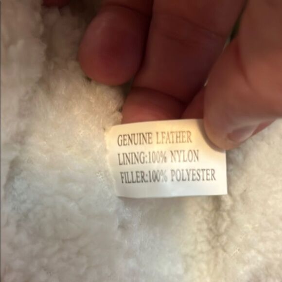 Oscar Piel Black Sherpa-Lined Genuine Suede Leather Pockets Jacket Bohemian - Picture 7 of 9